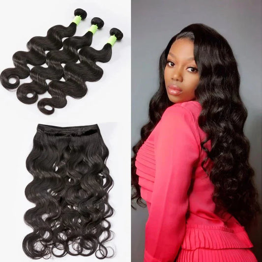 3pc Virgin Human Hair Bundle — Body Wave / Water Wave / Deep Wave / Loose Wave / Straight